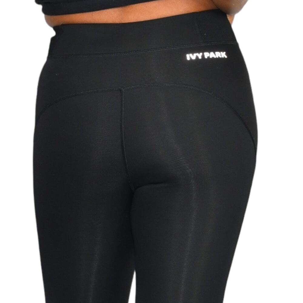 Ivy Park Leggings Black Beyonce High Waist Sculpted Capri Activewear Logo Small - Picture 4 of 13